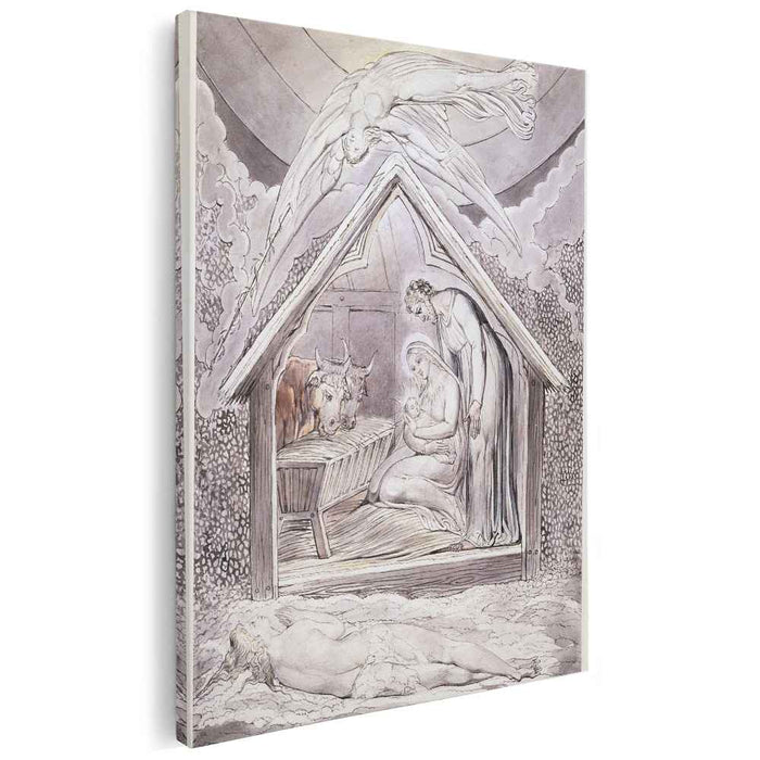 Illustration to Milton`s On the Morning of Christ`s Nativity (1809) by William Blake