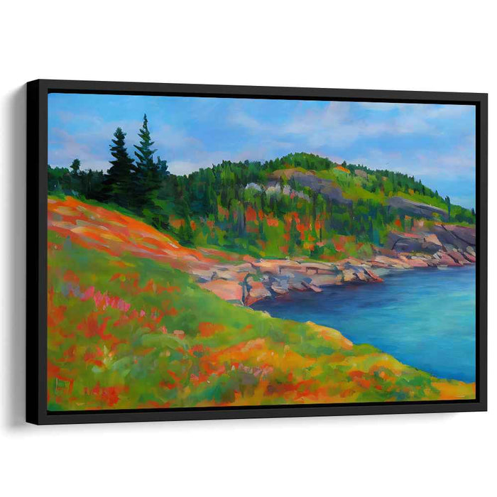 Ocean Breeze Mirage: Coastal Vista Landscape Canvas Art