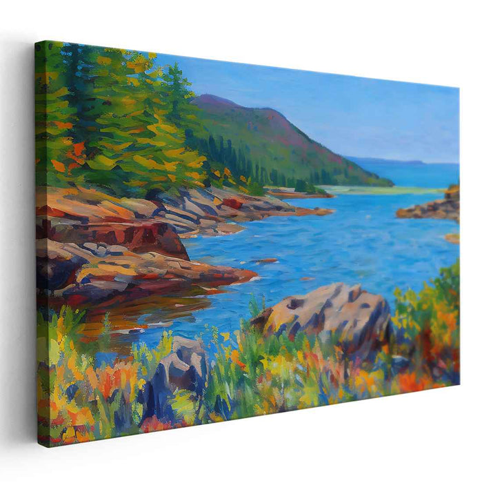 Mind's Eye Gallery: Vibrant Impressionist Landscape Canvas Art Print