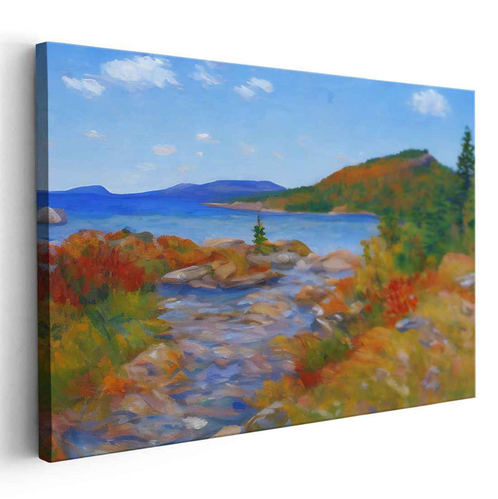 Impressionist Canvas Mirage: A Vibrant Impressionist Landscape Canvas Art Print