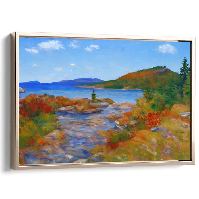 Impressionist Canvas Mirage: A Vibrant Impressionist Landscape Canvas Art Print