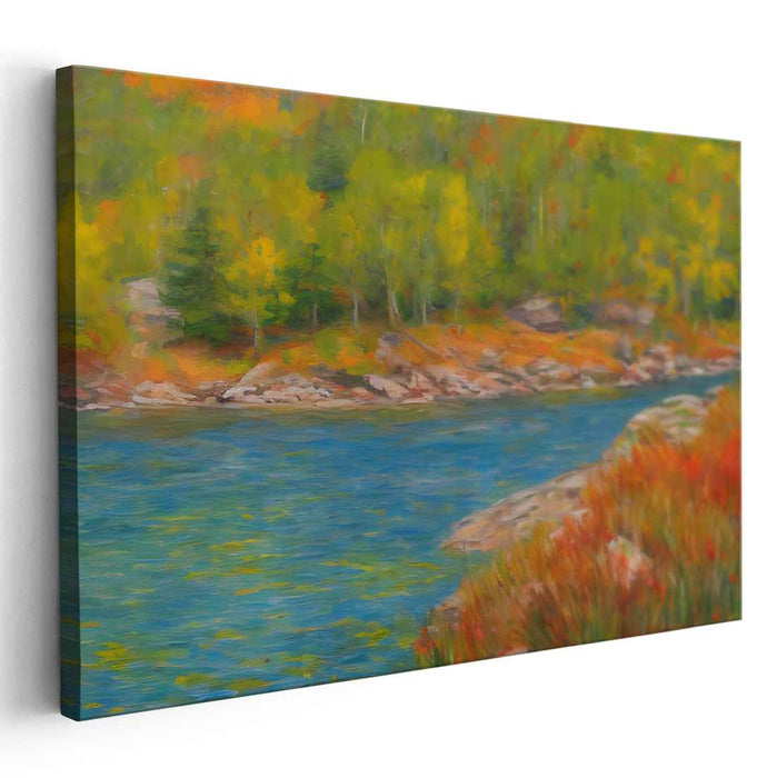 Tranquil Meadows: Serene Landscape Canvas Art Print