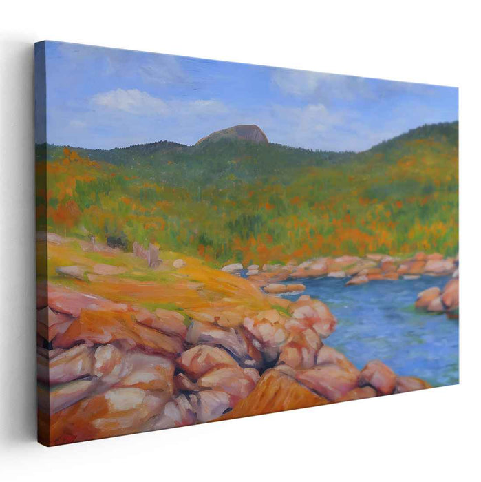 Ethereal Glow Reflections: Luminous Landscape Canvas Art