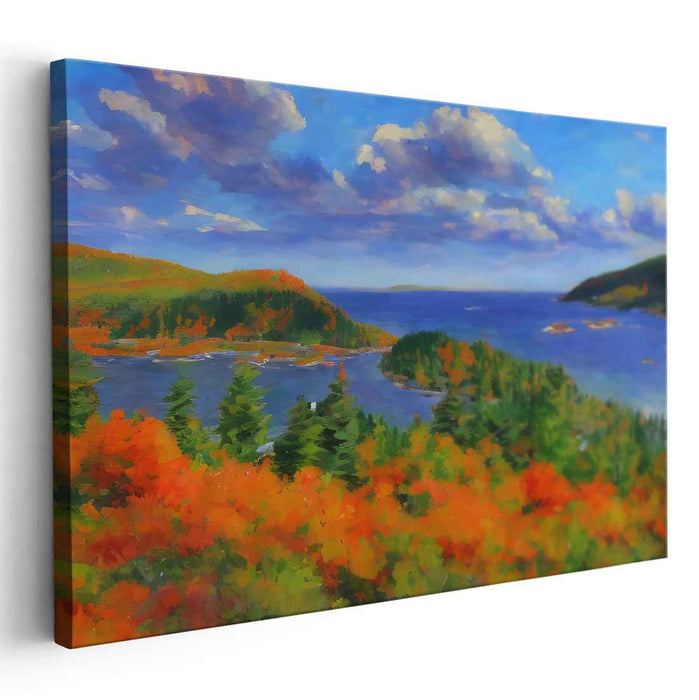 Enchanted Eden Glimpse: Lush Landscape Canvas Art Print