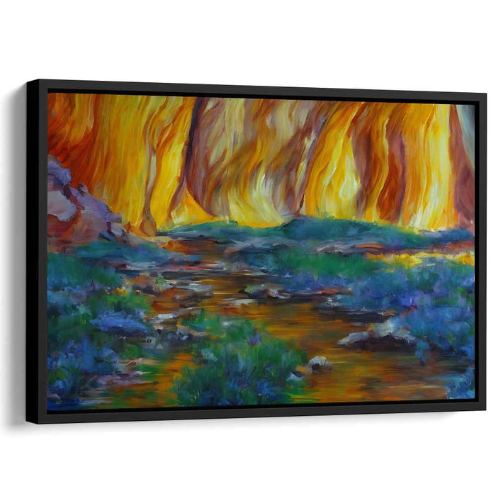 Blazing Wilderness: Vivid Landscape Canvas Art
