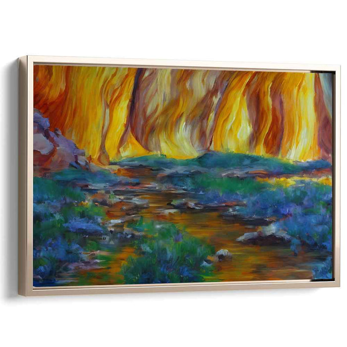 Blazing Wilderness: Vivid Landscape Canvas Art