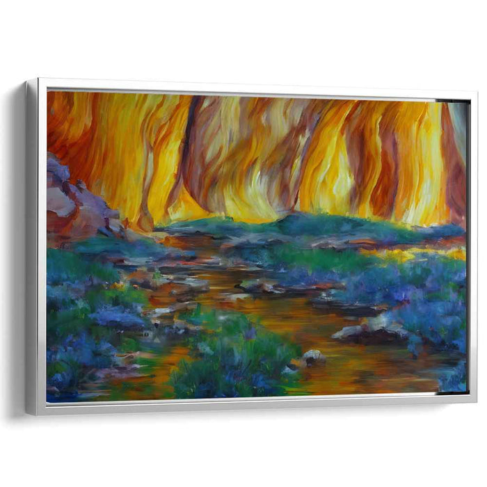 Blazing Wilderness: Vivid Landscape Canvas Art