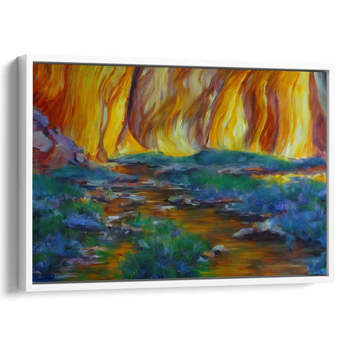 Blazing Wilderness: Vivid Landscape Canvas Art
