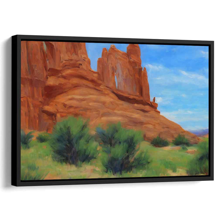 Desert Mirage Portrayal: Southwest Landscape Oil Painting