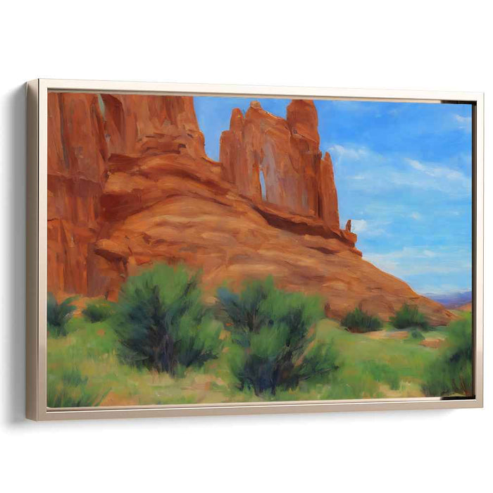 Desert Mirage Portrayal: Southwest Landscape Oil Painting