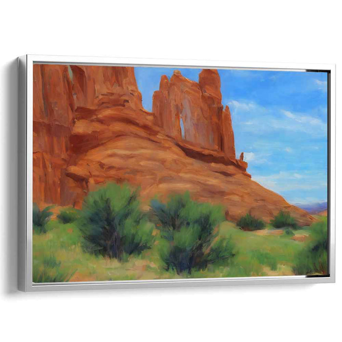 Desert Mirage Portrayal: Southwest Landscape Oil Painting