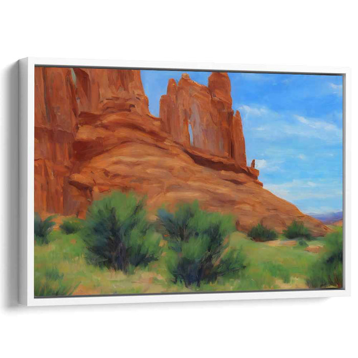 Desert Mirage Portrayal: Southwest Landscape Oil Painting