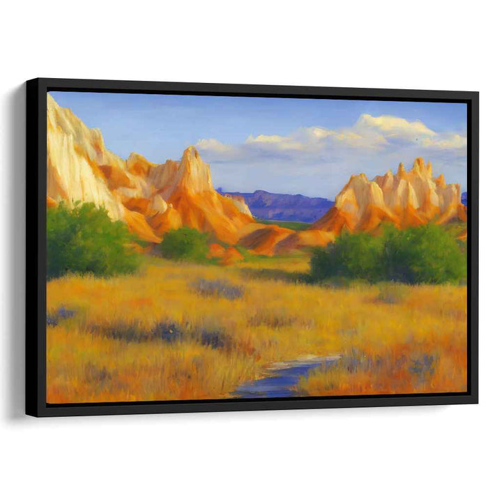 Dunes of Twilight Glow: Majestic Desert Landscape Canvas Art Print