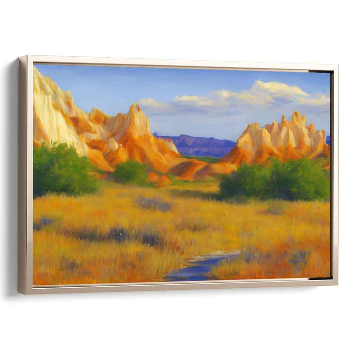Dunes of Twilight Glow: Majestic Desert Landscape Canvas Art Print