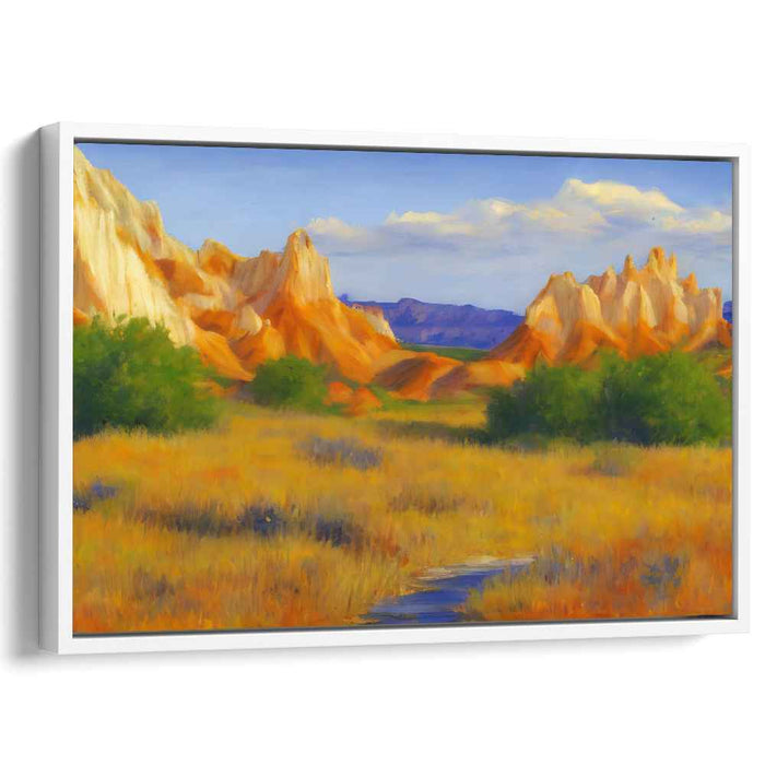 Dunes of Twilight Glow: Majestic Desert Landscape Canvas Art Print
