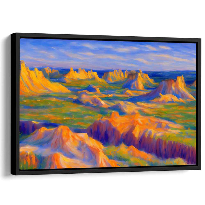 Golden Horizon Embrace: Sunset Bliss Landscape Canvas Art Print