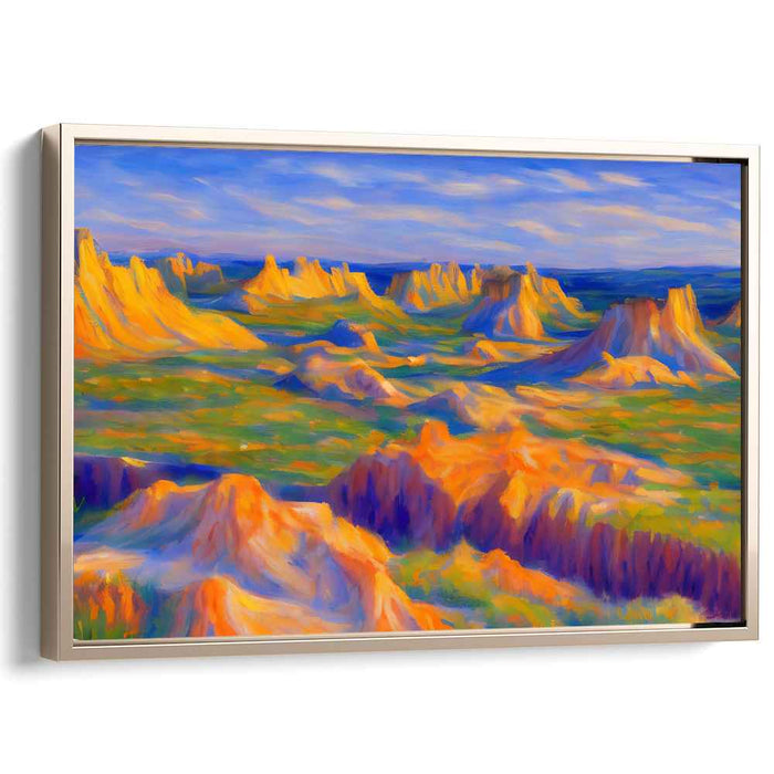 Golden Horizon Embrace: Sunset Bliss Landscape Canvas Art Print