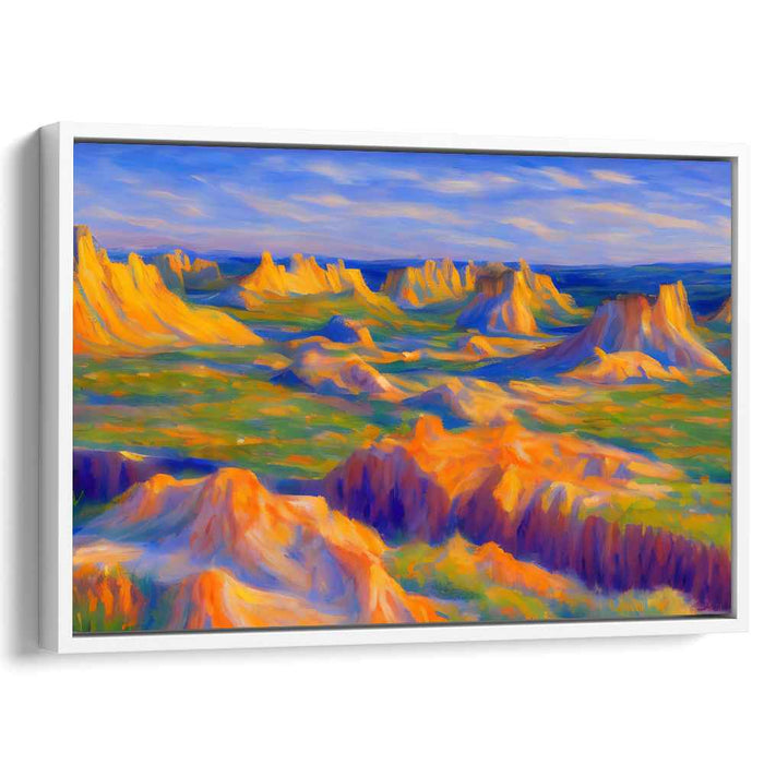 Golden Horizon Embrace: Sunset Bliss Landscape Canvas Art Print