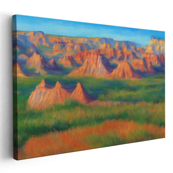 Sunlit Mesas: Impressionist Landscape Canvas Art