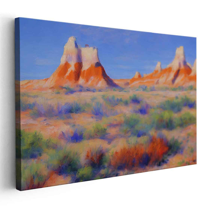 Desert Mirage Whispers: Vibrant Southwest Landscape Canvas Art