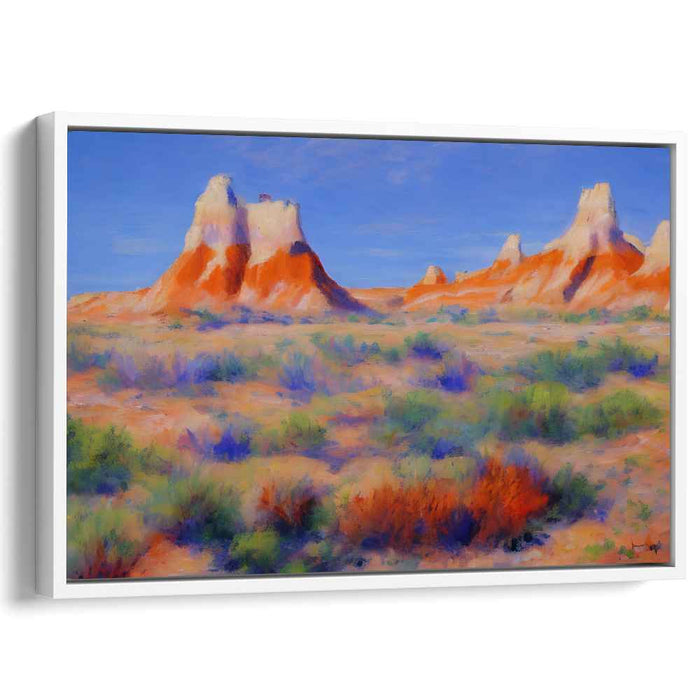 Desert Mirage Whispers: Vibrant Southwest Landscape Canvas Art