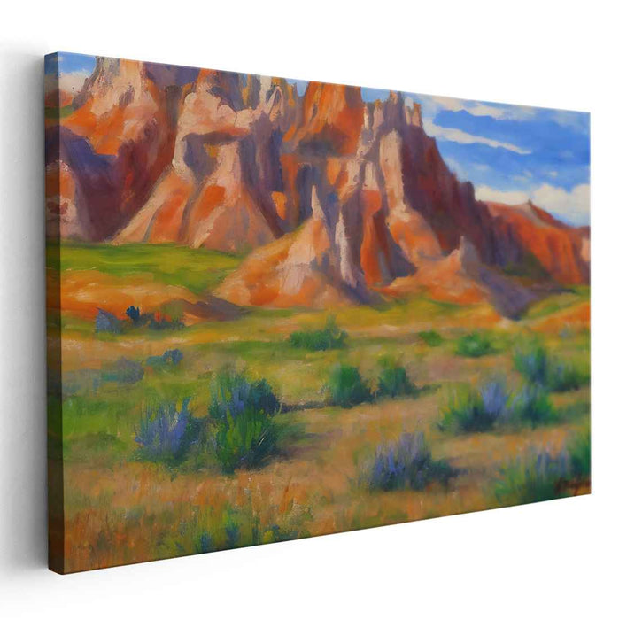 Colorful Horizon Canvas Painting: Vibrant Landscape Canvas Art