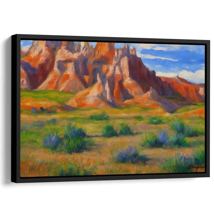 Colorful Horizon Canvas Painting: Vibrant Landscape Canvas Art