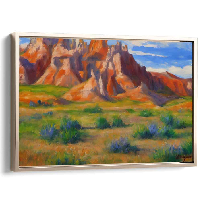 Colorful Horizon Canvas Painting: Vibrant Landscape Canvas Art