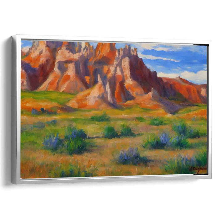 Colorful Horizon Canvas Painting: Vibrant Landscape Canvas Art