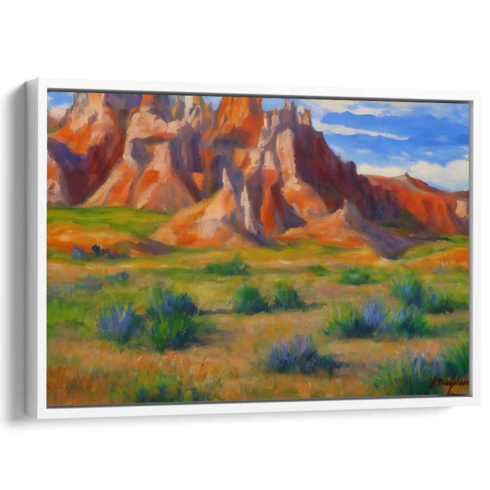 Colorful Horizon Canvas Painting: Vibrant Landscape Canvas Art