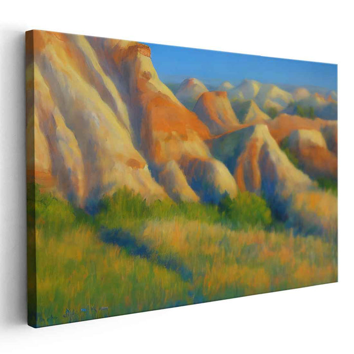 Chromatic Meadow Canvas: A Vibrant Landscape Canvas Art Print