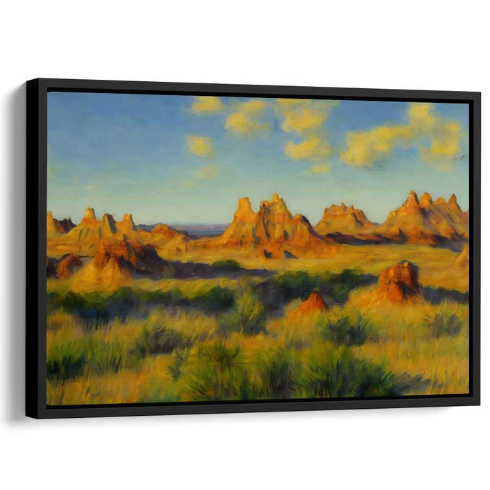 Golden Wilderness: Serene Desert Landscape Canvas Art