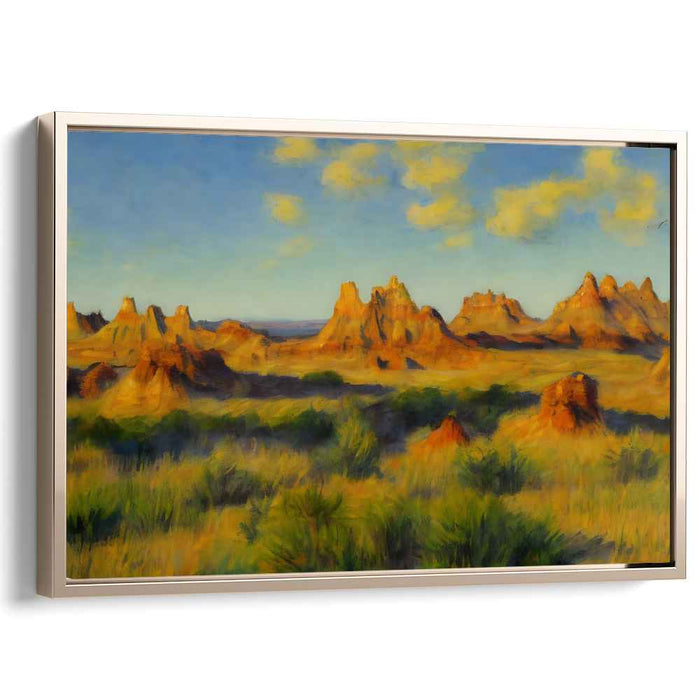 Golden Wilderness: Serene Desert Landscape Canvas Art