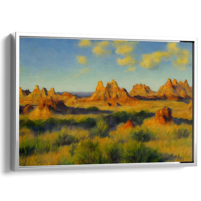 Golden Wilderness: Serene Desert Landscape Canvas Art