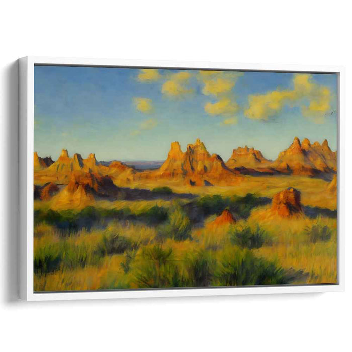 Golden Wilderness: Serene Desert Landscape Canvas Art