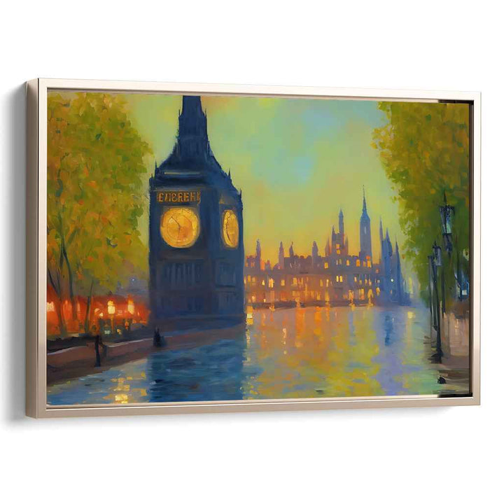 Urban Waterfront Symphony: Serene Cityscape by the River