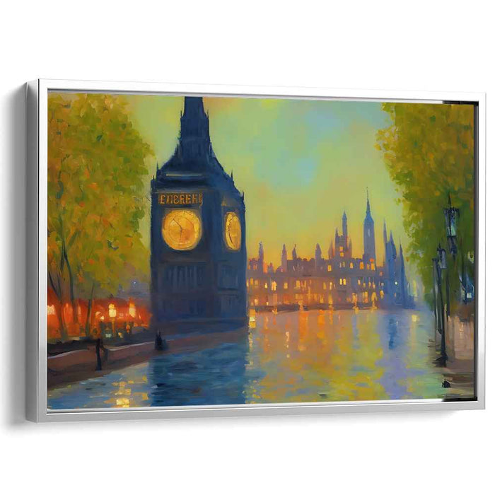 Urban Waterfront Symphony: Serene Cityscape by the River