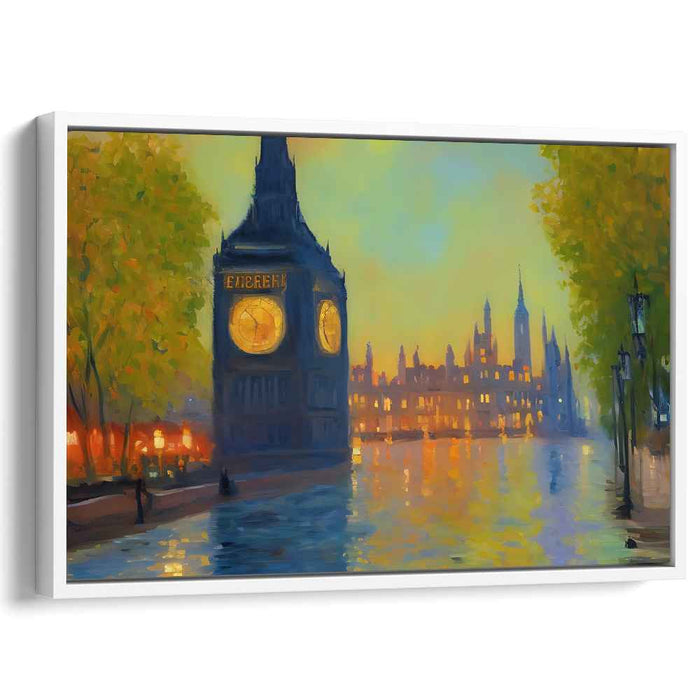 Urban Waterfront Symphony: Serene Cityscape by the River