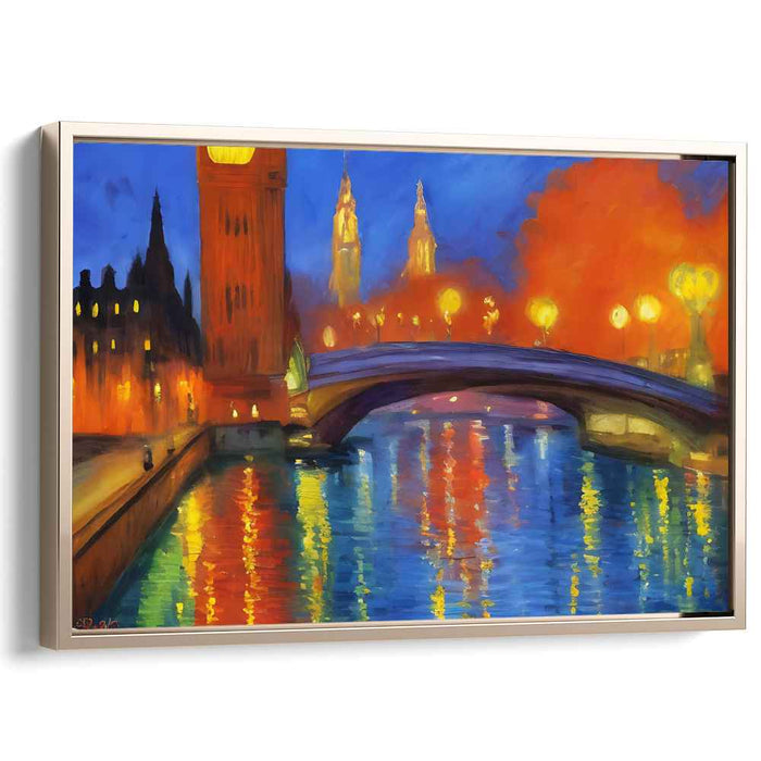 Nocturnal Impressionism: Impressionist Cityscape Night Scene