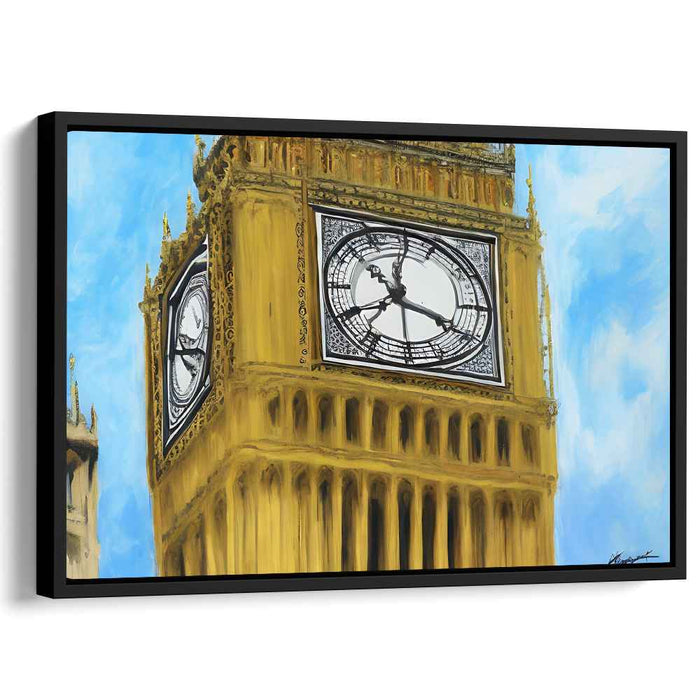 Majestic Timekeeper: Realistic Impression of Big Ben Canvas Art Print