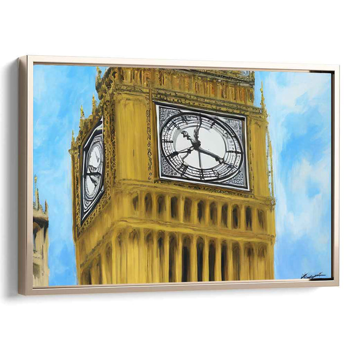 Majestic Timekeeper: Realistic Impression of Big Ben Canvas Art Print