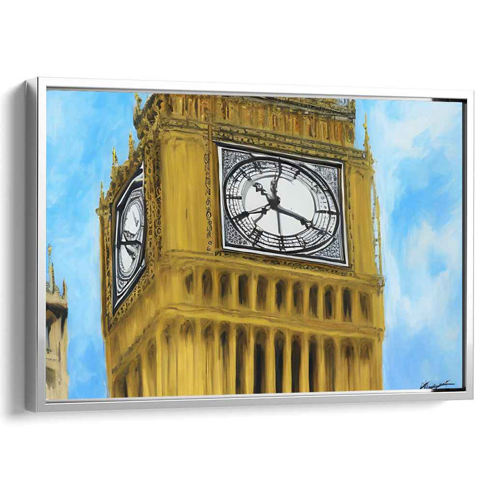 Majestic Timekeeper: Realistic Impression of Big Ben Canvas Art Print
