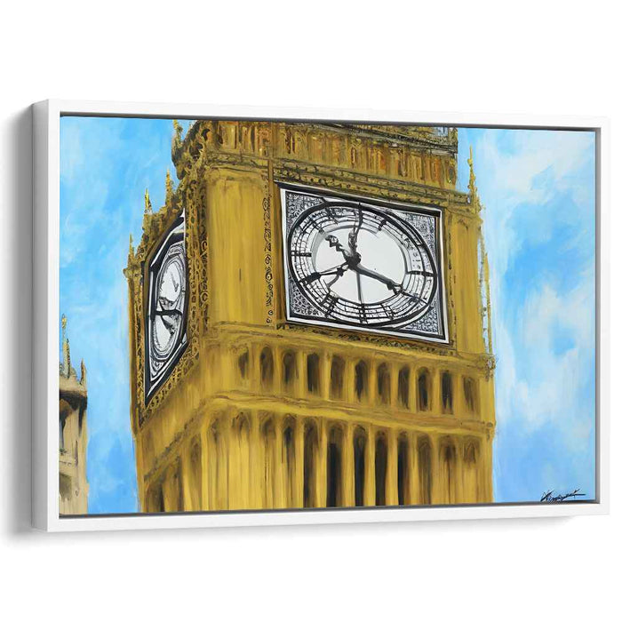 Majestic Timekeeper: Realistic Impression of Big Ben Canvas Art Print