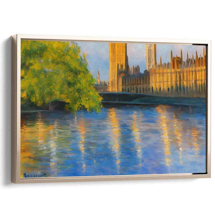 Brushstrokes of Legislative Charm: Impressionist View of Parliament Canvas Art