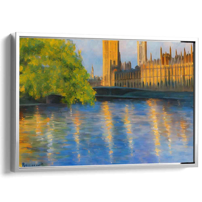 Brushstrokes of Legislative Charm: Impressionist View of Parliament Canvas Art