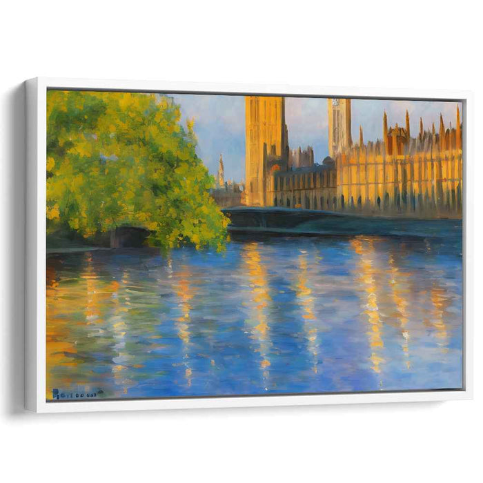 Brushstrokes of Legislative Charm: Impressionist View of Parliament Canvas Art