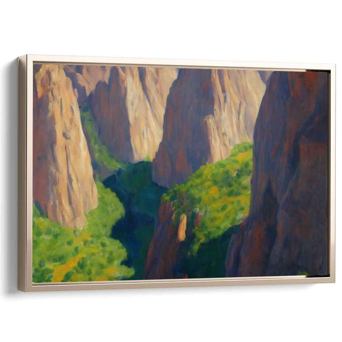 Tall Peaks Abound: Majestic Landscape of Towering Rocks and Verdant Greenery