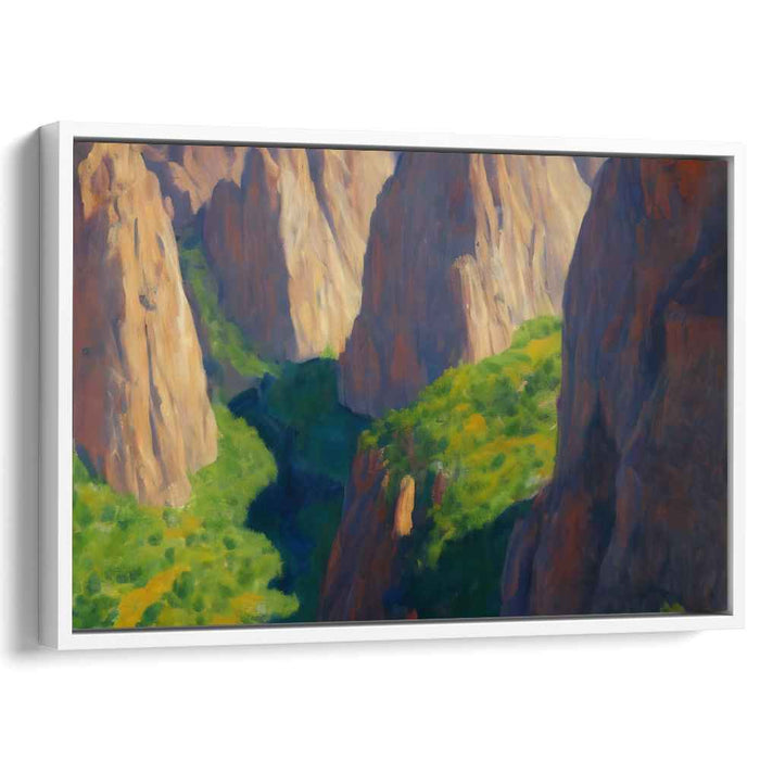 Tall Peaks Abound: Majestic Landscape of Towering Rocks and Verdant Greenery