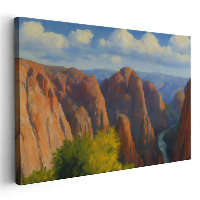 Enamored Earth: Romantic Realism Landscape Canvas Art Print