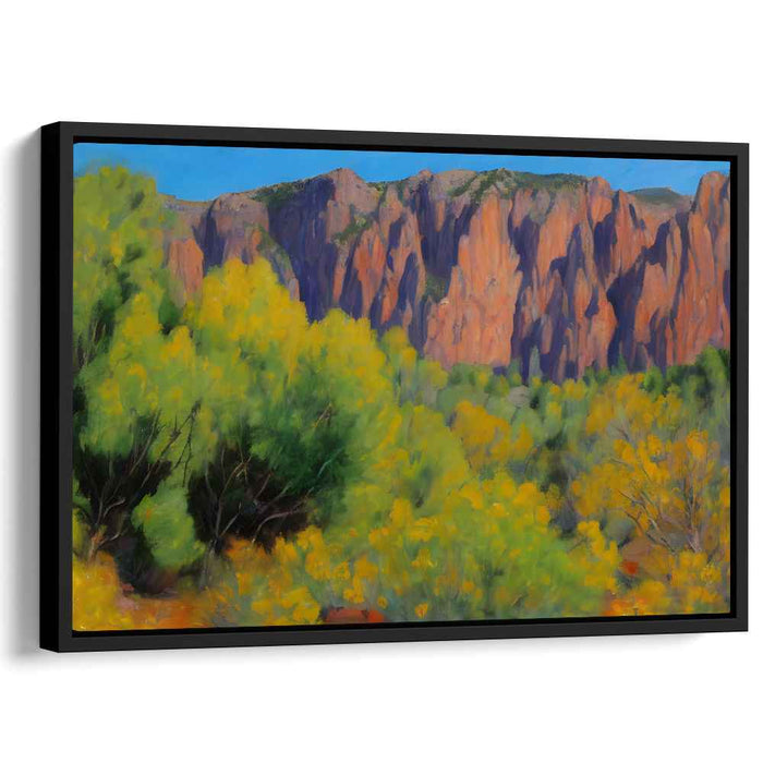 Color Cascade Bliss: Vibrant Landscape Canvas Art Print